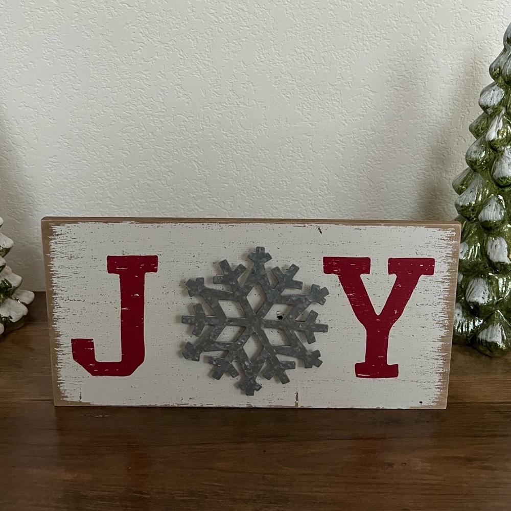 Joy Christmas Decor Sign